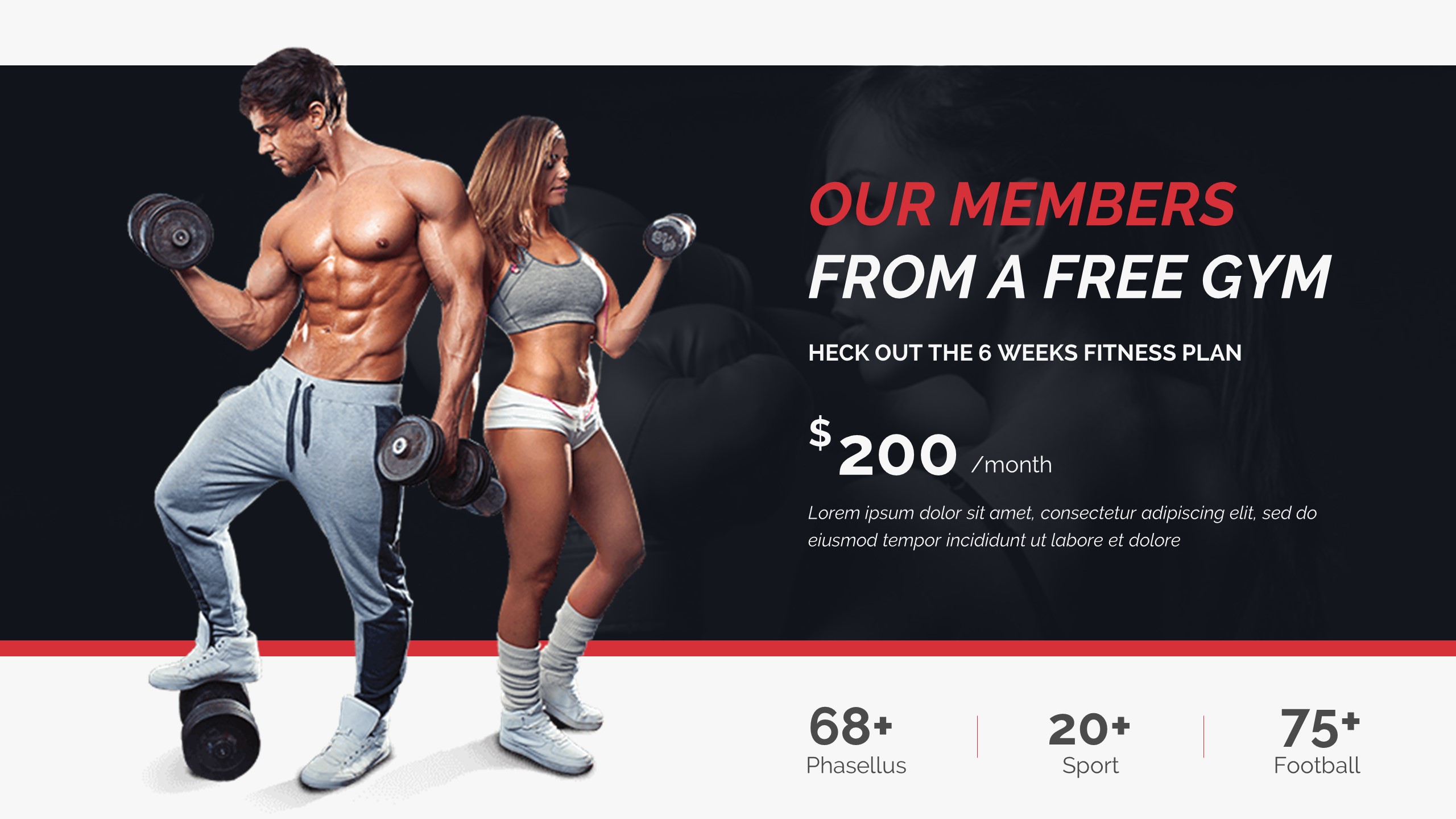 X Sport Gym and Fitness Powerpoint Template, Presentation Templates